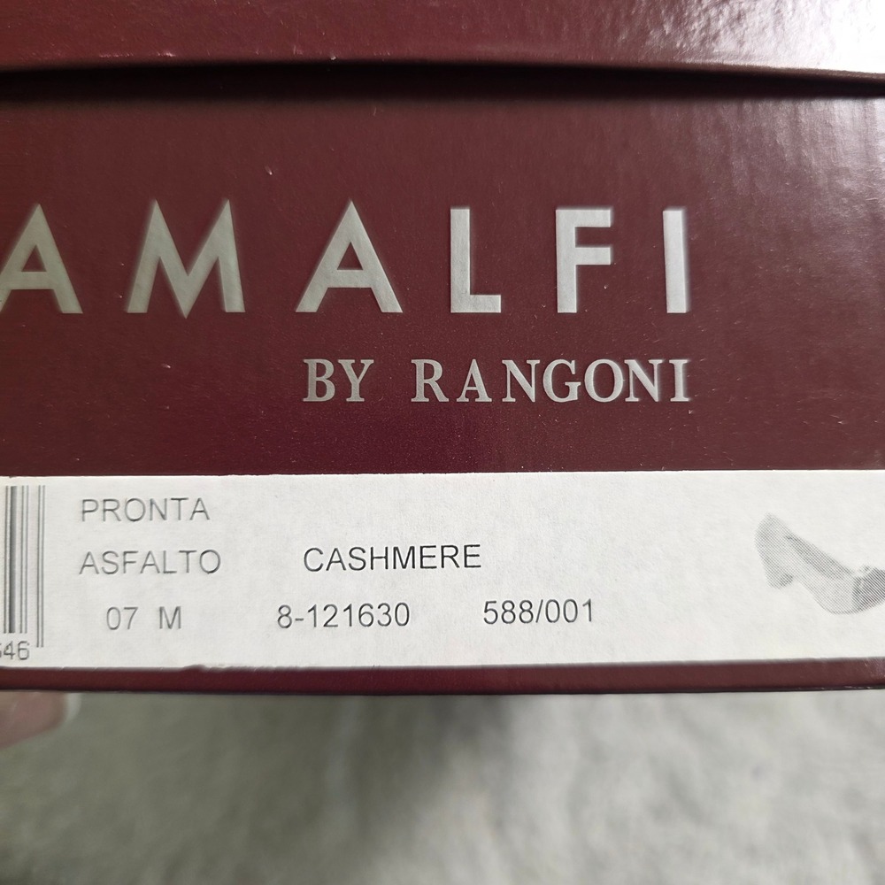 NEW Amalfi by Rangoni Suede Leather Gray Black Heeled‎ Ballet Flats 7M - Picture 7 of 7